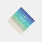 Zand, Zee en meeuwen | Bruiloft Servetten (Hoek)