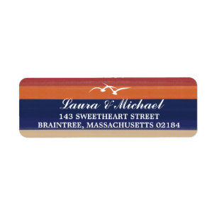 Zand, Zee en meeuwen Retouradres Etiket