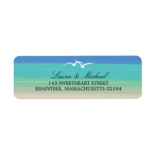 Zand, Zee en meeuwen Retouradres Etiket