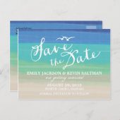 Zand, Zee en zeegarens | Schildbare oceaan sparen Aankondigingskaart (Voorkant / Achterkant)