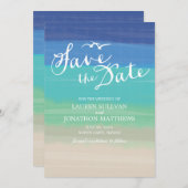 Zand, Zee en zeegarens | Schildbare oceaan sparen  Save The Date (Voorkant / Achterkant)