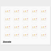 Zand Zon en Sinterklaas Ronde Sticker (Vel)