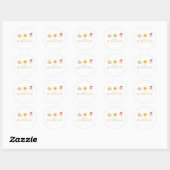 Zand Zon & Sinterklaas Ronde Sticker (Vel)