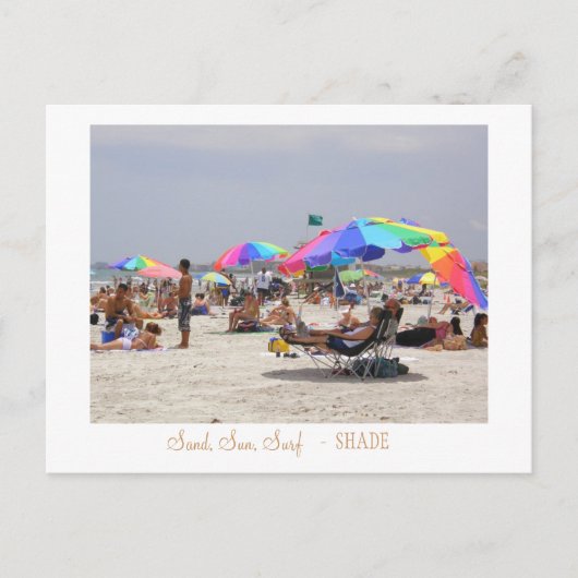 Zand, zon, Surf, - SHADE Briefkaart (Voorkant)