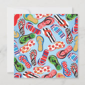 Zandaal Birthday Party Invitations op de vloer Kaart (Achterkant)