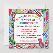 Zandaal Birthday Party Invitations op de vloer Kaart (Voorkant)