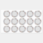Zandaccenten en wit abstract patroon labels (Vel)