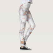 Zandaccenten en wit abstract patroon leggings (Rechts)