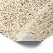 Zandachtergrond met witte steen poster (Hoek)