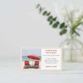 Zandagent Reisbureau Red Beach Stoelen Visitekaartje (Staand voorkant)