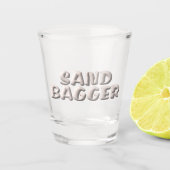 Zandbagger borrelglas shot glas (Voorkant)