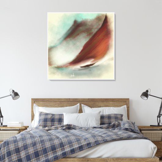 zandbak in het landschapsschilderwerk canvas afdruk (Insitu (Slaapkamer))