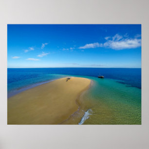 Zandbalk en -band Ibo Island, Mozambique Poster
