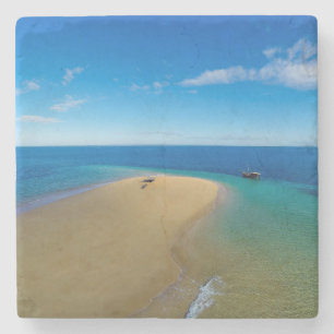 Zandbalk en -band Ibo Island, Mozambique Stenen Onderzetter