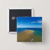 Zandbalk en -band | Ibo Island, Mozambique Vierkante Button 5,1 Cm (Voorkant /achterkant)