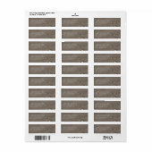 Zandbeugel Moderne Return Address Labels (Full Sheet)