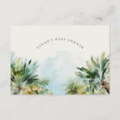 Zandbeugel Trein advies voor Baby shower Informatiekaartje (Achterkant)