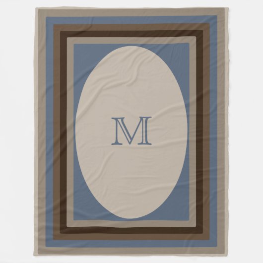 Zandblauw Fleece Deken (Voorkant)