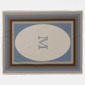 Zandblauw Fleece Deken (Voorkant (Horizontaal))