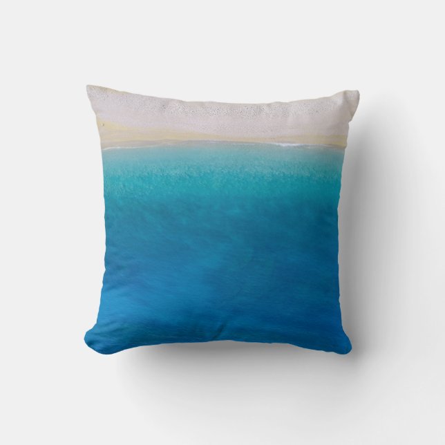 Zandblauw strand thema kussensloop kussen (Voorkant)