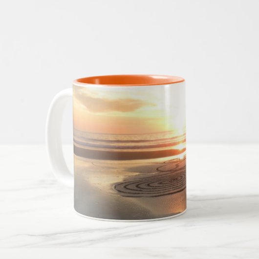 Zandcirkel bij zonsondergang Mok (Voorkant links)