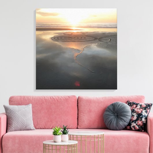 Zandcirkel Canvas #1 (Insitu (Woonkamer))