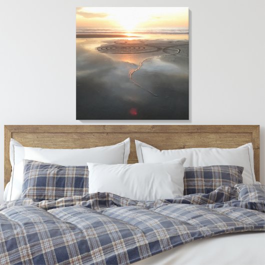 Zandcirkel Canvas #1 (Insitu (Slaapkamer))