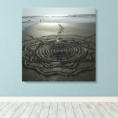 Zandcirkel Canvas #2 Afdruk (Insitu (Houten vloer))