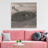 Zandcirkel Canvas #4 (Insitu (Woonkamer))