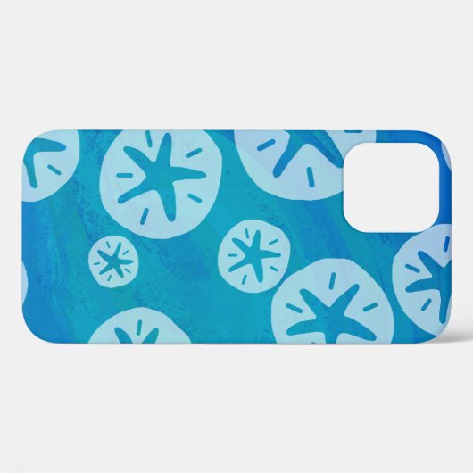 Zanddollair wit en blauw patroonpatroon Hoesje-Mat Case-Mate iPhone Case (Achterkant (horizontaal))