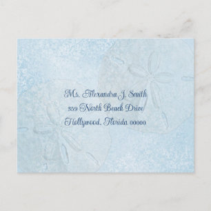 Zanddollaire blauwe plekken, Briefkaart voor wedde