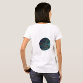Zanddollar Abstract Artsy Blue Gift Favor T-shirt (Achterkant volledig)