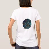 Zanddollar Abstract Artsy Blue Gift Favor T-shirt (Achterkant)
