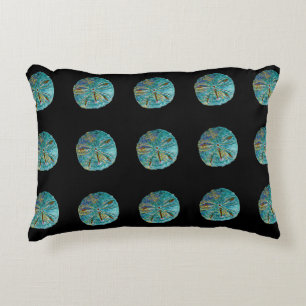 Zanddollar Abstract Patroon Gift Favor Blauwgroen  Accent Kussen