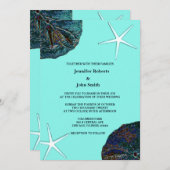 Zanddollar Abstract Sea Shells Blauwgroen Beach We Kaart (Voorkant / Achterkant)