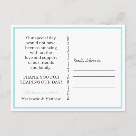 Zanddollar Bedankt Strand Foto Aankondigingskaart (Achterkant)