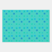 Zanddollar blauw inpakpapier vel (Voorkant 3)