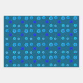 Zanddollar blauw inpakpapier vel (Voorkant)