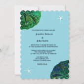 Zanddollar Blauw Zanddollar Strand Zeesterren Trou Kaart (Voorkant)