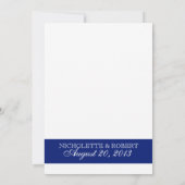 Zanddollar blauwe bruiloft kaart (Achterkant)