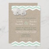 Zanddollar & Chevron bruiloft uitnodiging (Voorkant / Achterkant)