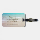 Zanddollar door het Zee Sla de datum op Bagagelabel (Achterkant horizontaal)