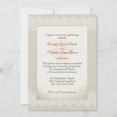 Zanddollar en burlap zigzag kaart (Voorkant)