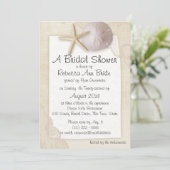 Zanddollar en ivoren kant Vrijgezellenfeest Kaart (Staand voorkant)