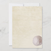 Zanddollar en ivoren kant Vrijgezellenfeest Kaart (Achterkant)