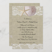 Zanddollar en kant repetitie diner kaart (Voorkant / Achterkant)