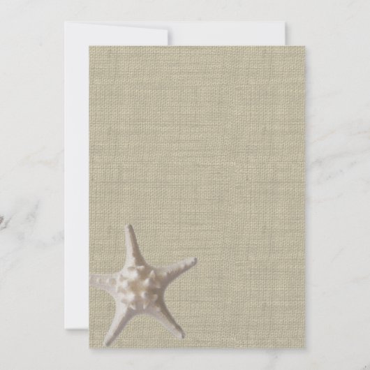 Zanddollar en kant repetitie diner kaart (Achterkant)