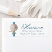 Zanddollar en staartroep etiket (Insitu)