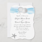 Zanddollar en Starfish Blue Caribbean Beach Kaart (Voorkant)