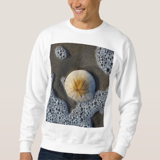 Zanddollar en Surf Beach Foto Heren Sweatshirt (Voorkant)